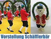 Vorstellung Steiff "Schäfflerbär" @ Galeria Kaufhof am Marienplatz mit Schäfflertanz am 20.01.2012 